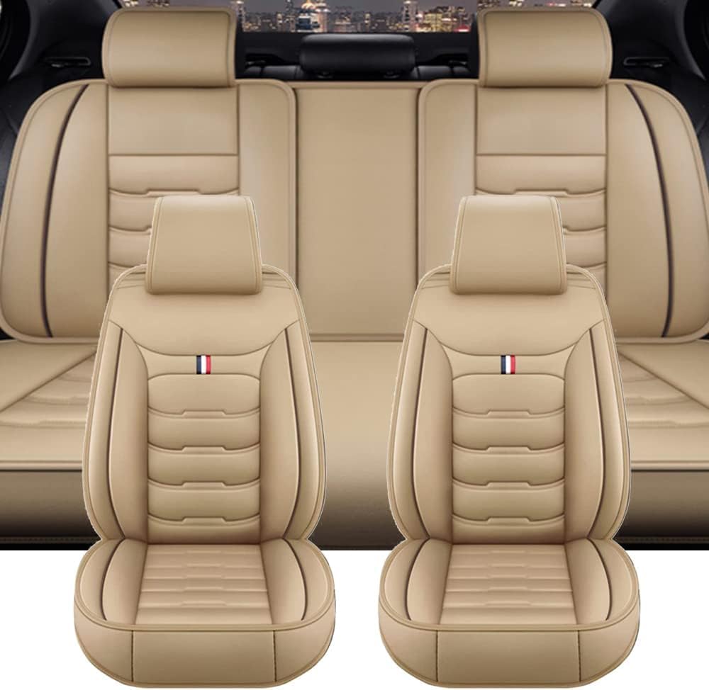 SULIILS Autositzbezüge für VW Golf R, Leder, wasserdicht und atmungsaktiv, 5-Sitzer, Autoteile, Beige SULIILS Autositzbezüge für VW Golf R, Leder, wasserdicht und atmungsaktiv, 5-Sitzer, Autoteile, Beige von SULIILS