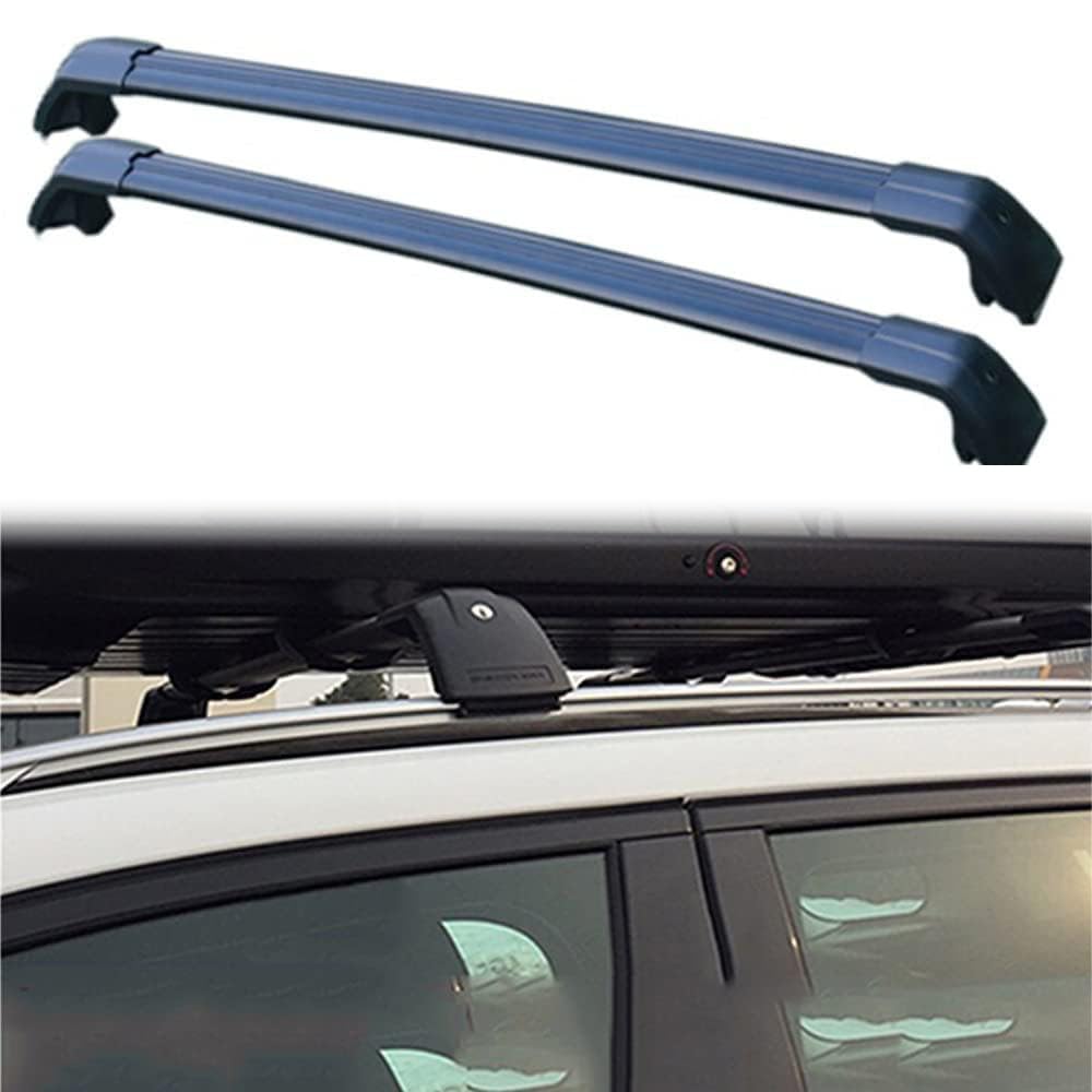 Auto Dachträger Dachreling für l-and Rover Range Rover Evoque 2012+, Dach Gepäckträger aus Abschließbar Aluminium,Black Auto Dachträger Dachreling für l-and Rover Range Rover Evoque 2012+, Dach Gepäckträger aus Abschließbar Aluminium,Black von SUMRED
