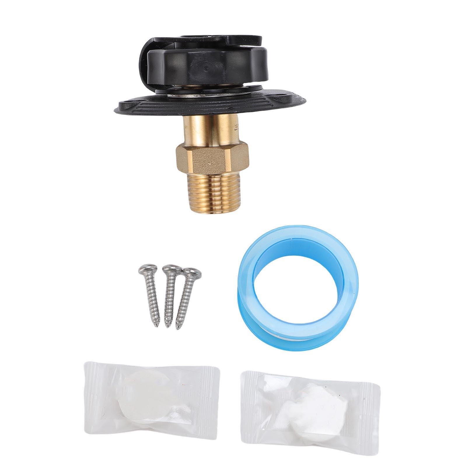 SUNGOOYUE RV City Water Inlet, Messing -Fadenflansch mit Anti -Backflow -Ventil für RV -Wohnmobilanhänger Marine Süßwassersysteme SUNGOOYUE RV City Water Inlet, Messing -Fadenflansch mit Anti -Backflow -Ventil für RV -Wohnmobilanhänger Marine Süßwassersysteme von SUNGOOYUE