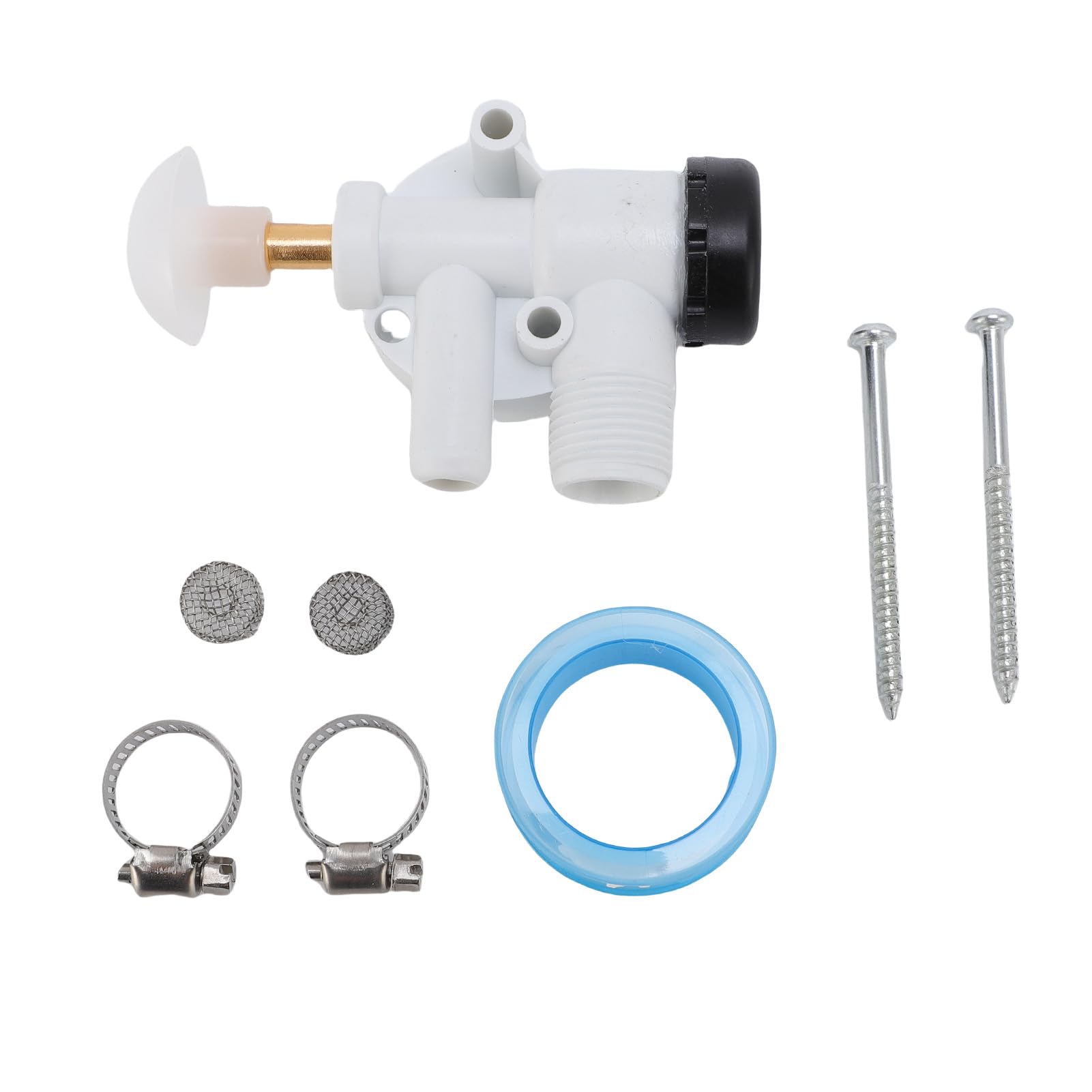 SUNGOOYUE Wohnmobil-Toilettenwasserventil-Kit, ABS-Eisen-Wasserventilbaugruppe mit Breiter Kompatibilität, Auslaufsicheres Design, Einfacher Austausch für Wohnmobil-Toiletten mit Fußpedal SUNGOOYUE Wohnmobil-Toilettenwasserventil-Kit, ABS-Eisen-Wasserventilbaugruppe mit Breiter Kompatibilität, Auslaufsicheres Design, Einfacher Austausch für Wohnmobil-Toiletten mit Fußpedal von SUNGOOYUE