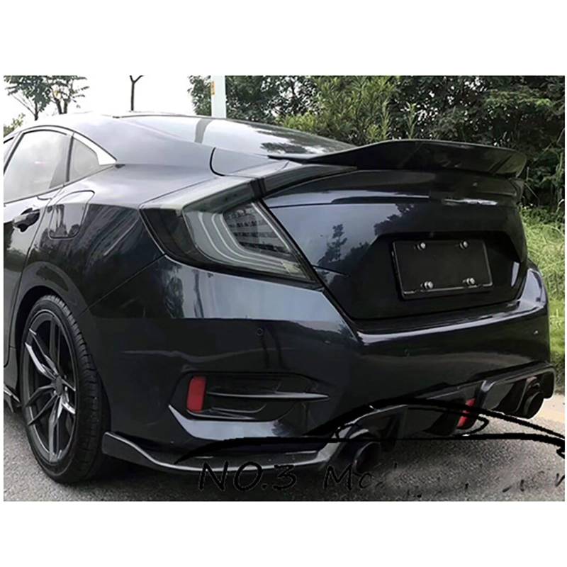 Heckspoiler für Civic 2016 2017 2018 2019 2020, Auto Heckflügel Performance-Spoiler Heckflügel Spoilerlippe Auto Tuning Car Tuning Styling Zubehör von SUNYSGS