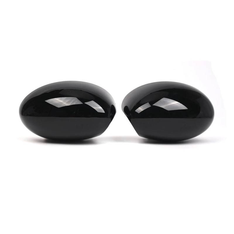 Außenspiegel 51167030715 51167030716 Für Cooper R50 R53 R52 2004 2005 2006 2007 2008 Glanz Schwarz Auto Seite Rückspiegel Abdeckkappen Rückspiegelkappe(Pair) von SUPER DAFI