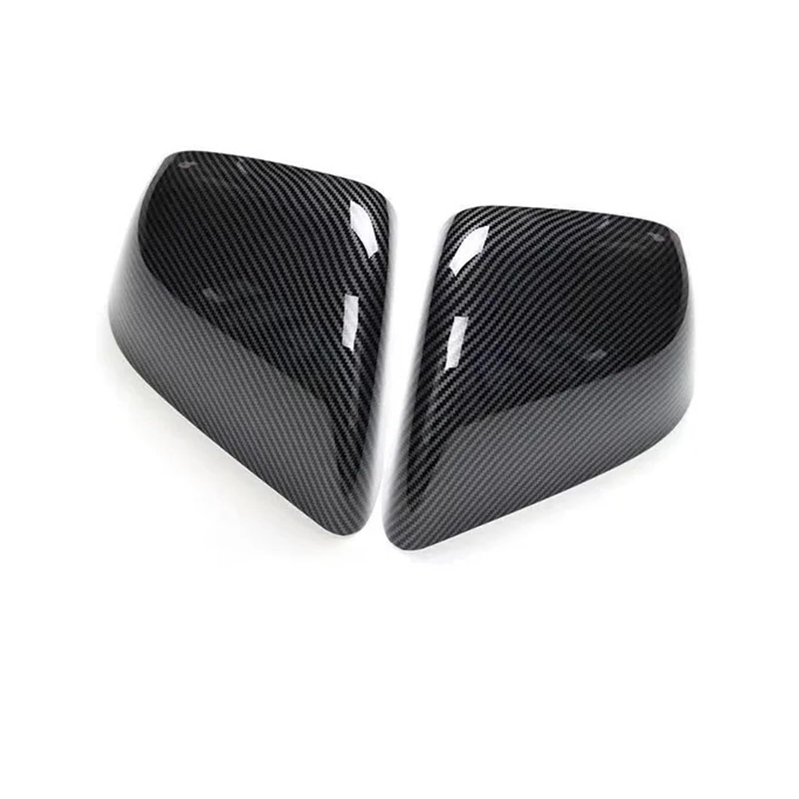 Außenspiegel Für Tesla Für Modell 3 Y 2023 Auto Carbon Fiber Rückspiegel Auto Helle MatteDekorative Shell Außen Zubehör Rück Abdeckung Rückspiegelkappe(3 Birght CarbonFiber) von SUPER DAFI