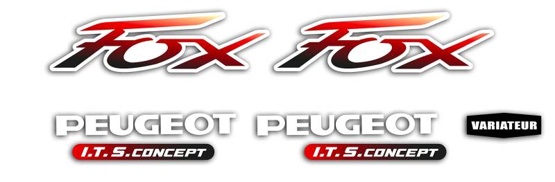 Deko-Sticker Komplettset 103 Fox zum Dekorieren Ihres Mofa Peugeot 103 wie damals von SUPER FABRIQUE