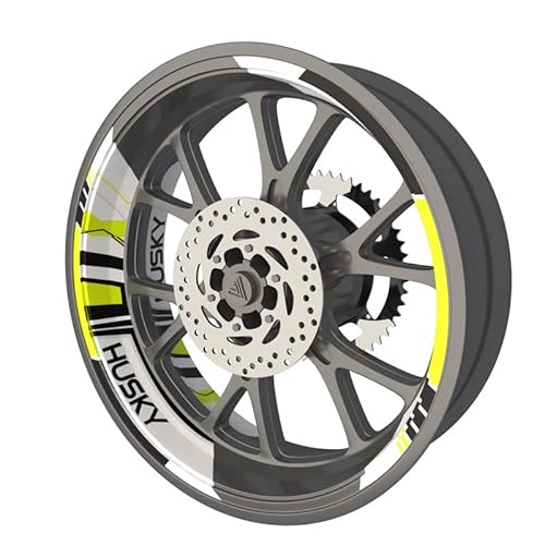 Felgenrandaufkleber für Husqvarna Husky Premium Qualität (Aufkleber für 2 Felgen) Schwarz von SUPER FABRIQUE