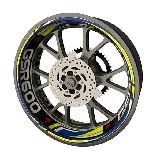 Komplettes Set Felgenrandaufkleber für Suzuki GSR 600 Premium Qualität (Aufkleber für die 2 Felgen) von SUPER FABRIQUE