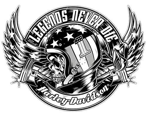 Reflective Sticker für Helm Harley Davidson Legend Never Die von SUPER FABRIQUE