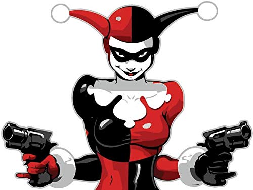 Reflektive Aufkleber für Motorradhelm Harley Quinn von SUPER FABRIQUE