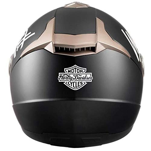 Retro Aufkleber für Helm mit Harley-Davidson-Logo (weiß) von SUPER FABRIQUE
