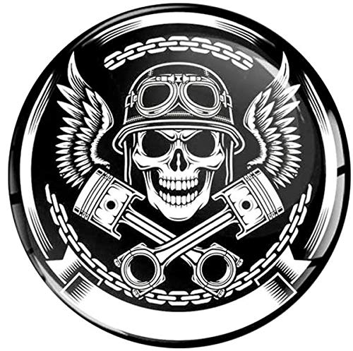 Retro Sticker für Motorradhelm Totenkopf von SUPER FABRIQUE