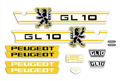 Set AutStrumpfhose zum Dekorieren Ihres Mofa Peugeot GL 10 wie damals (Gelb) von SUPER FABRIQUE