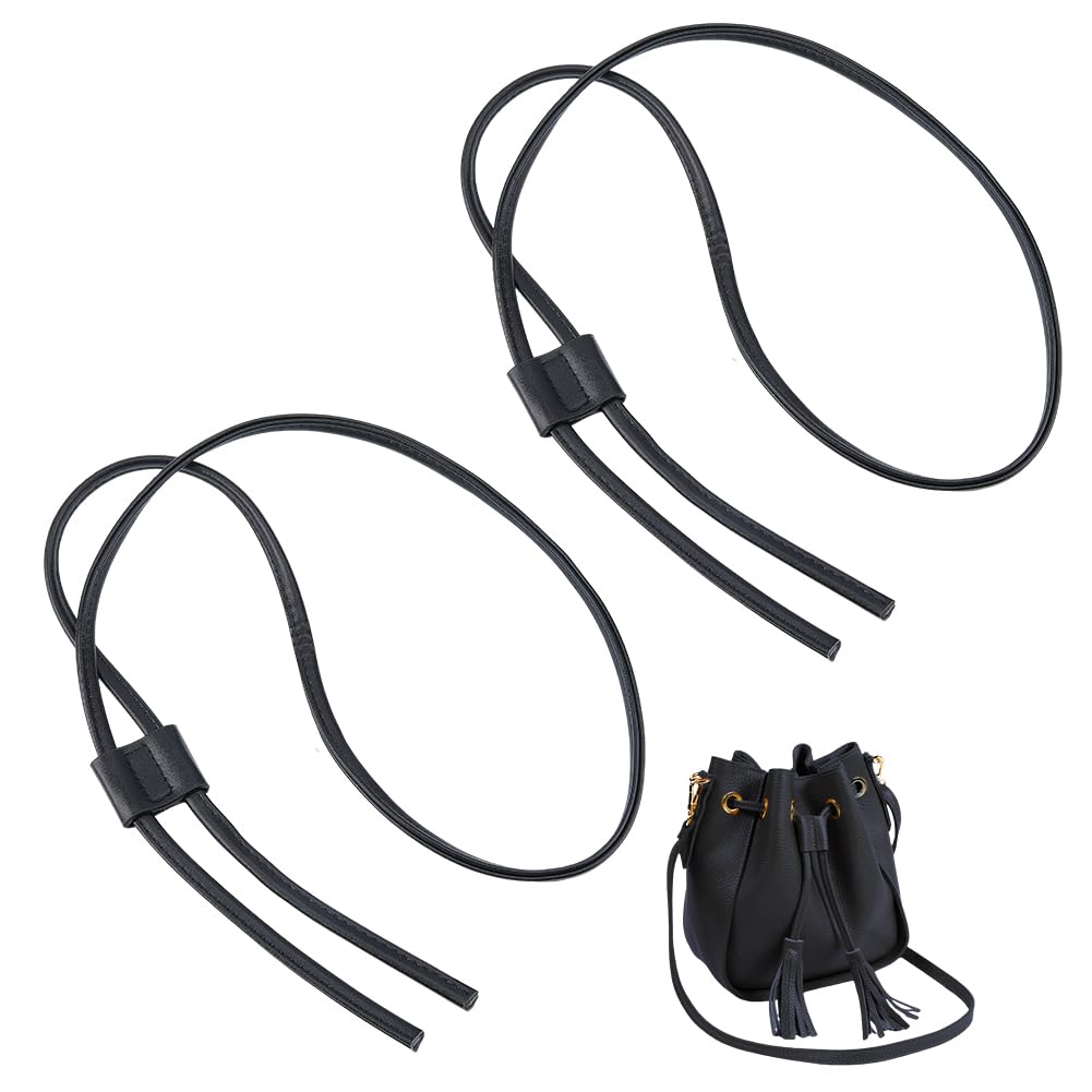 SUPERFINDINGS 2 Stück PU Lederbeutel Zugbandgurt 48.8 Zoll Schwarz Abnehmbarer Eimerbeutelgurt Ersatz DIY Häkelbeutelbündel Taschenschnur Für Häkeltasche Taschenherstellung SUPERFINDINGS 2 Stück PU Lederbeutel Zugbandgurt 48.8 Zoll Schwarz Abnehmbarer Eimerbeutelgurt Ersatz DIY Häkelbeutelbündel Taschenschnur Für Häkeltasche Taschenherstellung von SUPERFINDINGS