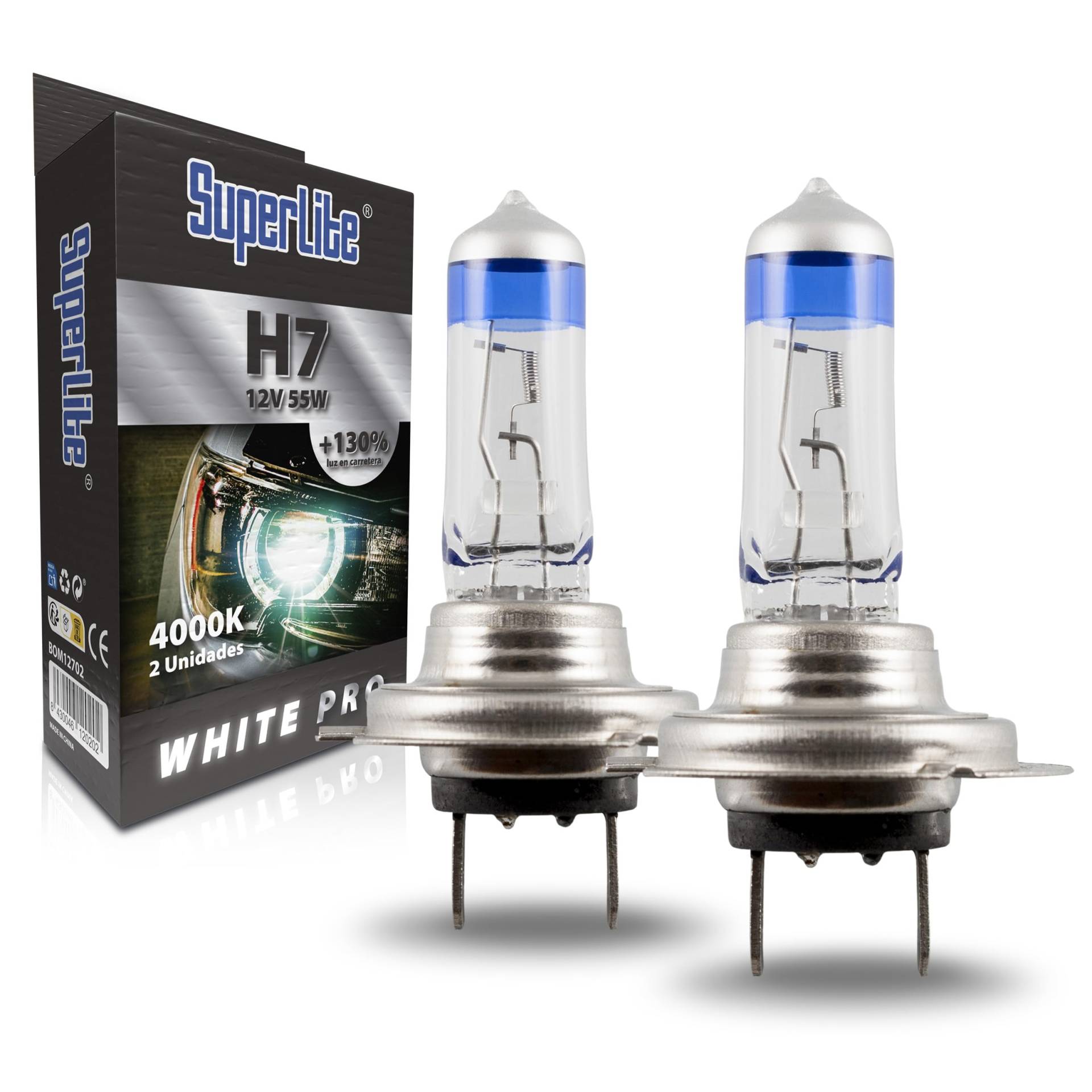 SUPERLITE Set H7 White Pro 130% E-Mark von SUPERLITE