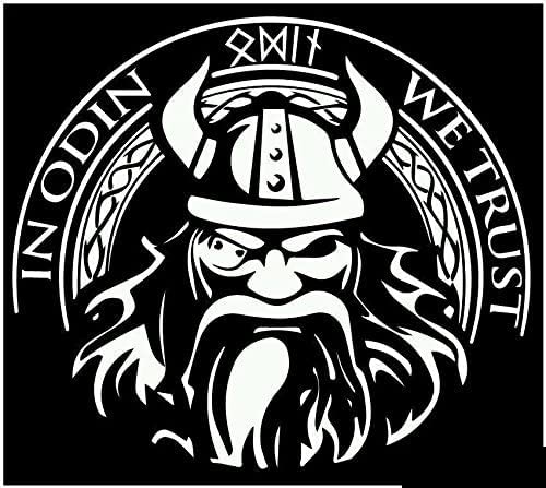 SUPERSTICKI IN Odin WE Trust 20cm Autoaufkleber Auto Aufkleber Decal Sticker Hochleistungsfolie für alle glatten Flächen UV und Waschanlagenfest Profi Qualität von PGONA
