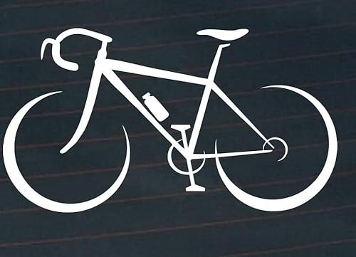 Rennrad Fahrrad rennen 20cm Autoaufkleber Auto Aufkleber Decal Sticker von SUPERSTICKI® aus Hochleistungsfolie für alle glatten Flächen UV und Waschanlagenfest Profi Qualität von SUPERSTICKI