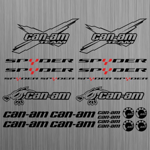 SUPERSTICKI can-am canam Team BRP Spyder Sticker Decal Quad ATV 24 Pieces aus Hochleistungsfolie Aufkleber Autoaufkleber Tuningaufkl von SUPERSTICKI