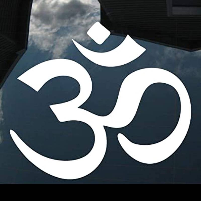 Goa Zeichen Om Zeichen 20cm Autoaufkleber Auto Aufkleber Decal Sticker von SUPERSTICKI® aus Hochleistungsfolie für alle glatten Flächen UV und Waschanlagenfest Profi Qualität von Lupsty