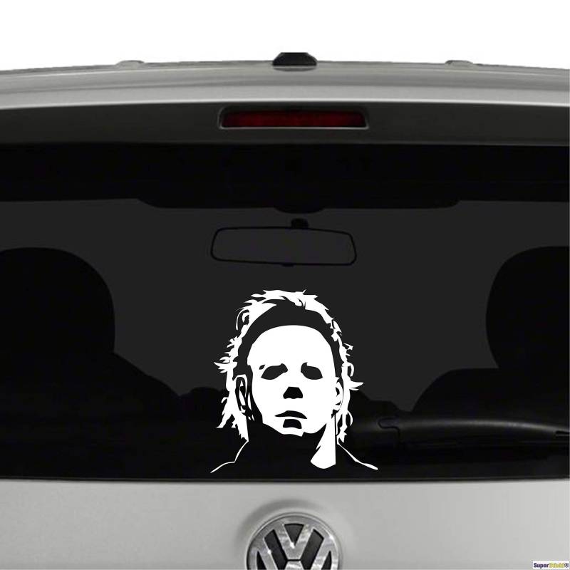 SUPERSTICKI® Michael Myers Kopf Aufkleber ca 15 cm Aufkleber Sticker Decal aus Hochleistungsfolie Aufkleber Autoaufkleber Tuningaufkleber Racingaufkleber Rennaufkleber Hochleist von SUPERSTICKI