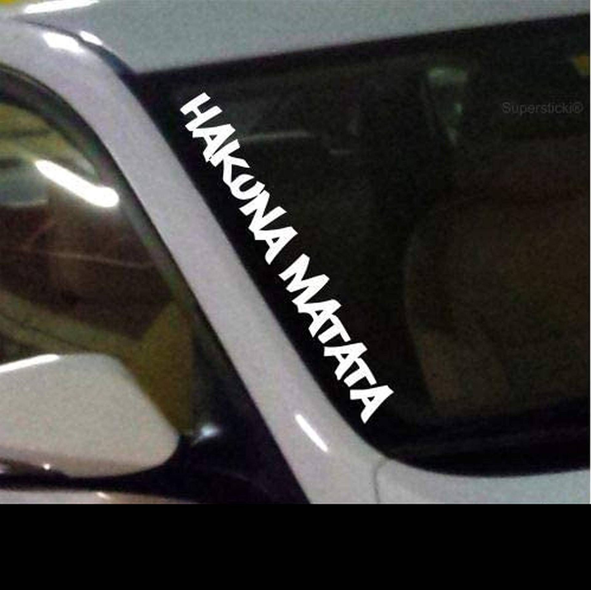 SUPERSTICKI®Winschutzscheibe Aufkleber ca.55cm Hakuna Matata Timon und Pumba Autoaufkleber Tuning Decal A765 aus Hochleistungsfolie Aufkleber Autoaufkleber Tuningaufkleber Hochleis von PGONA