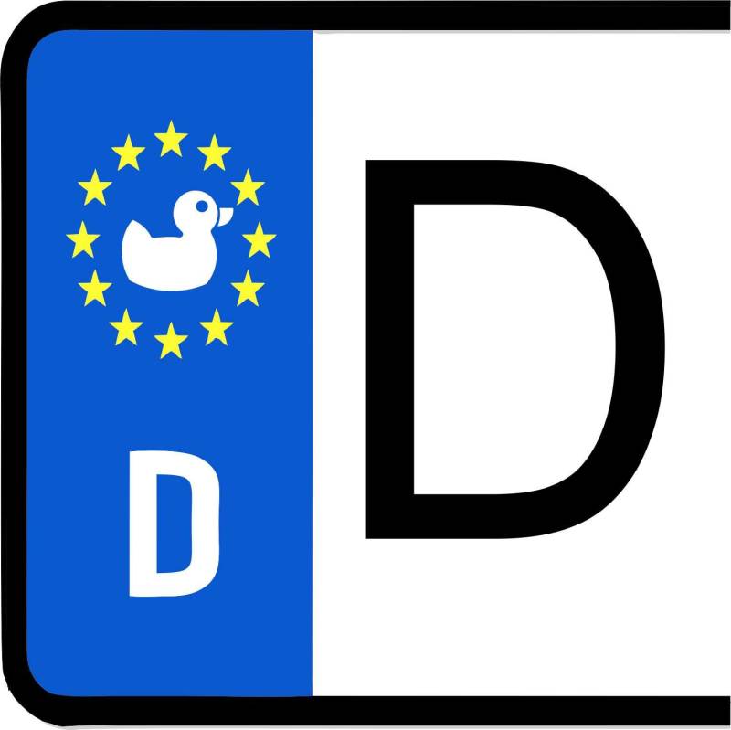 SUPERSTICKI 3X Süße Ente Ca 20mm/2cm Kennzeichen Auto Aufkleber Nummernschild Tuning Spruch Fun Lustig aus Hochleistungsfolie Aufkleber Autoaufkleber Tuningaufkleber Hochleistungsfolie für a von SUPERSTICKI