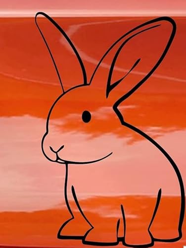 SUPERSTICKI Hase Rabbit Tier 2 20 cm Autoaufkleber Auto Aufkleber Decal Sticker Hochleistungsfolie für alle glatten Flächen UV und Waschanlagenfest Profi Qualität von Lupsty