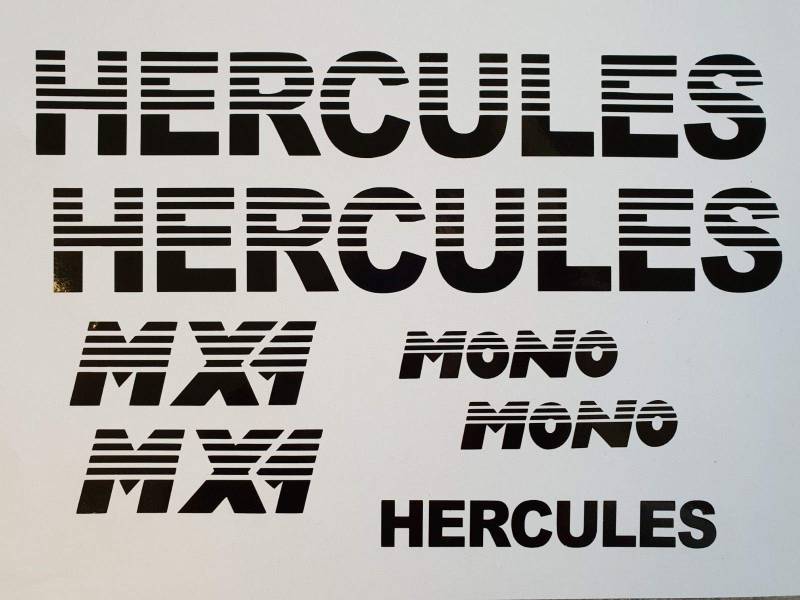 SUPERSTICKI Hercules MX1 Mono Set ca 30cm Motorrad Aufkleber Bike Auto Racing Tuning aus Hochleistungsfolie Aufkleber Autoaufkleber Tuningaufkleber Hochleistungsfolie für alle glatten Fläch von SUPERSTICKI