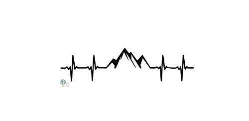 SUPERSTICKI Herzschlag Heartbeat Berge Mountains 20cm Aufkleber,Autoaufkleber,Sticker,Decal,Wandtattoo, aus Hochleistungsfolie,UV&waschanlagenfest, von SUPERSTICKI