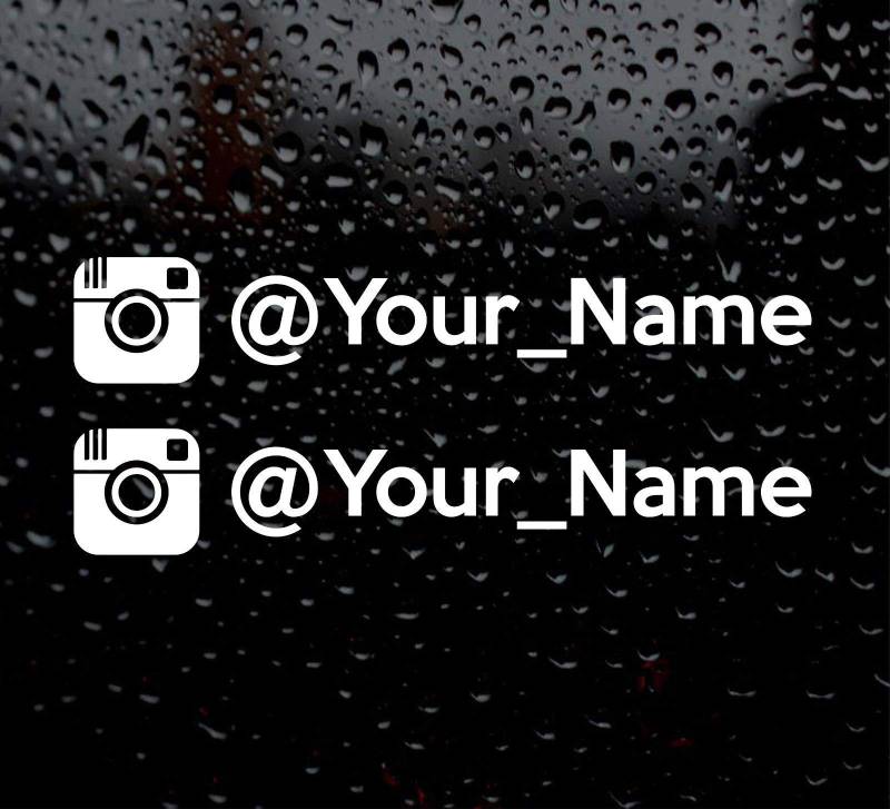 SUPERSTICKI Instagram Name nach Wahl Social Media Ca 20cm Auto Aufkleber Decal Fun Tuning Car aus Hochleistungsfolie Aufkleber Autoaufkleber Tuningaufkleber Hochleistungsfolie für alle glat von SUPERSTICKI