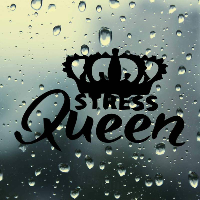 SUPERSTICKI Stress Queen Diva ca 20cm Auto Aufkleber Tuning Spruch Fun Lustig Aufkleber Decal Sticker aus Hochleistungsfolie von SUPERSTICKI