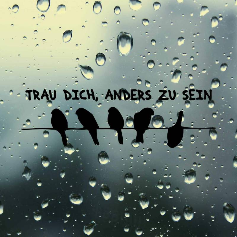 SUPERSTICKI Trau Dich Anders zu Sein be Different ca 20cm Auto Aufkleber Tuning Spruch Fun Lustig Aufkleber Decal Sticker aus Hochleistungsfolie von SUPERSTICKI