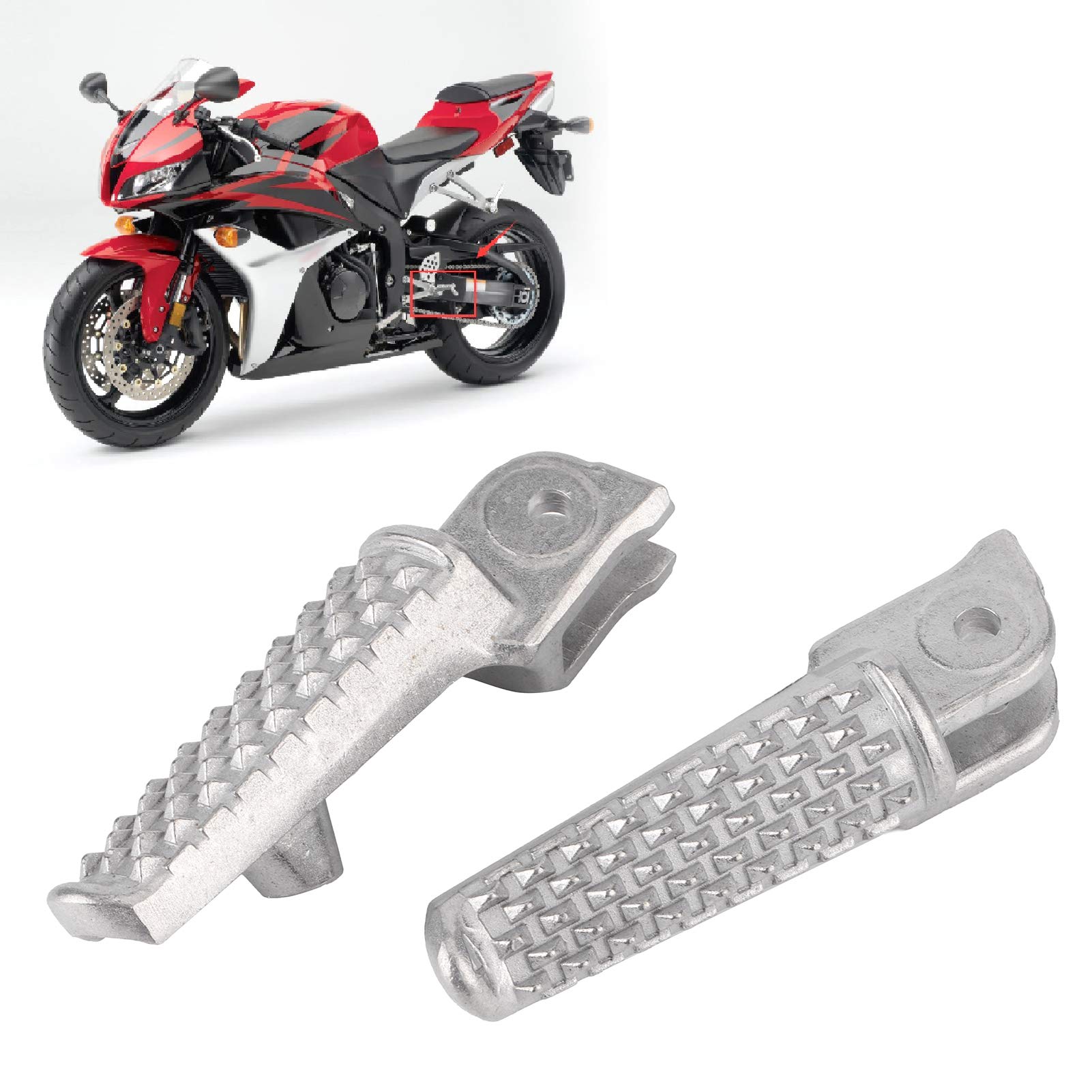 Motorrad-Fußstützen Vorne, Vorderpedale Montage der Vorderfußrasten, Kompatibel Honda CBR600RR 2007-2014 von SUPYINI