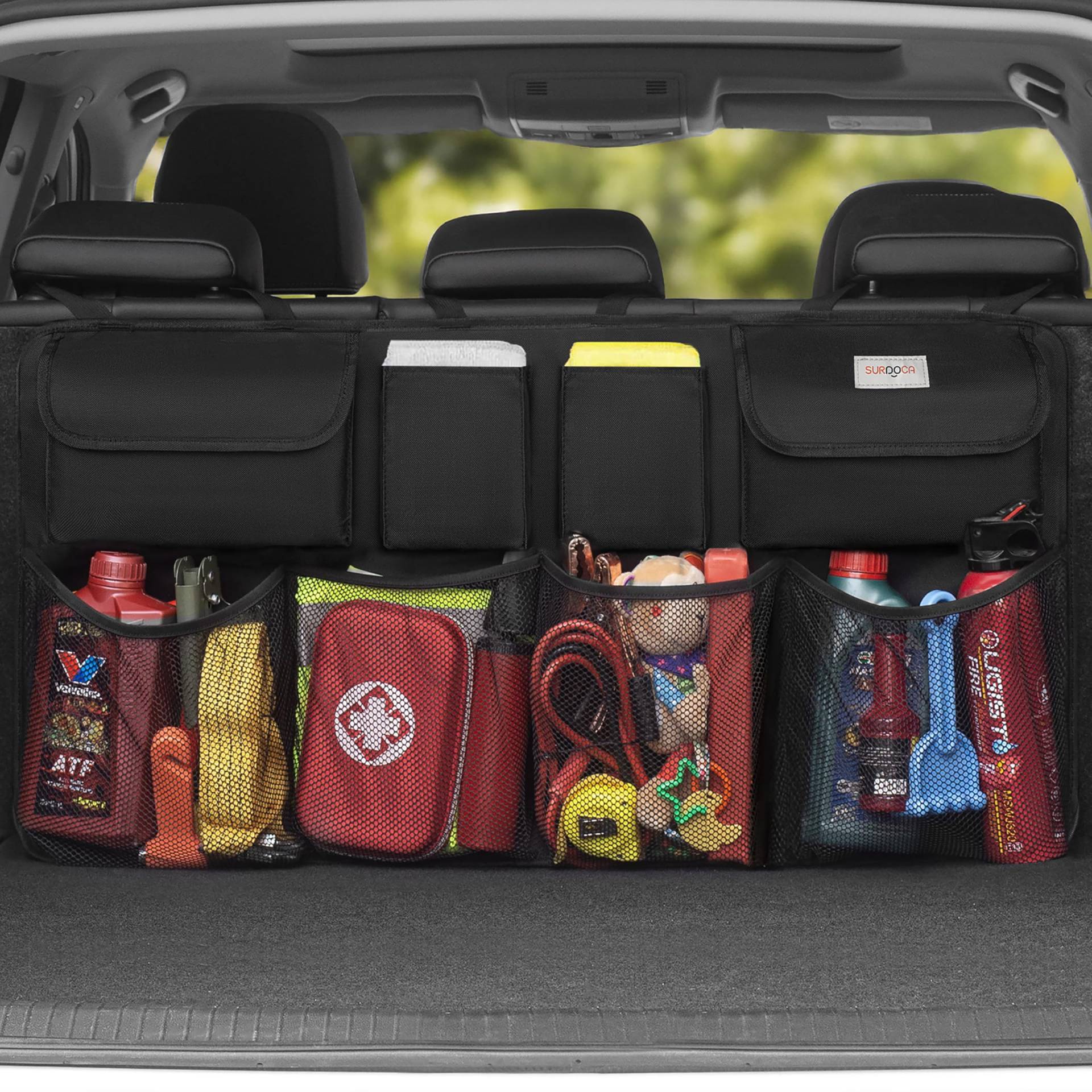 SURDOCA 3rd Gen Kofferraum Organizer, Auto Aufbewahrung mit 8 Große Taschen, Stärker Autobox Kofferraum Klettverschluss, Universal Kofferraumtasche Autotasche SURDOCA 3rd Gen Kofferraum Organizer, Auto Aufbewahrung mit 8 Große Taschen, Stärker Autobox Kofferraum Klettverschluss, Universal Kofferraumtasche Autotasche von SURDOCA