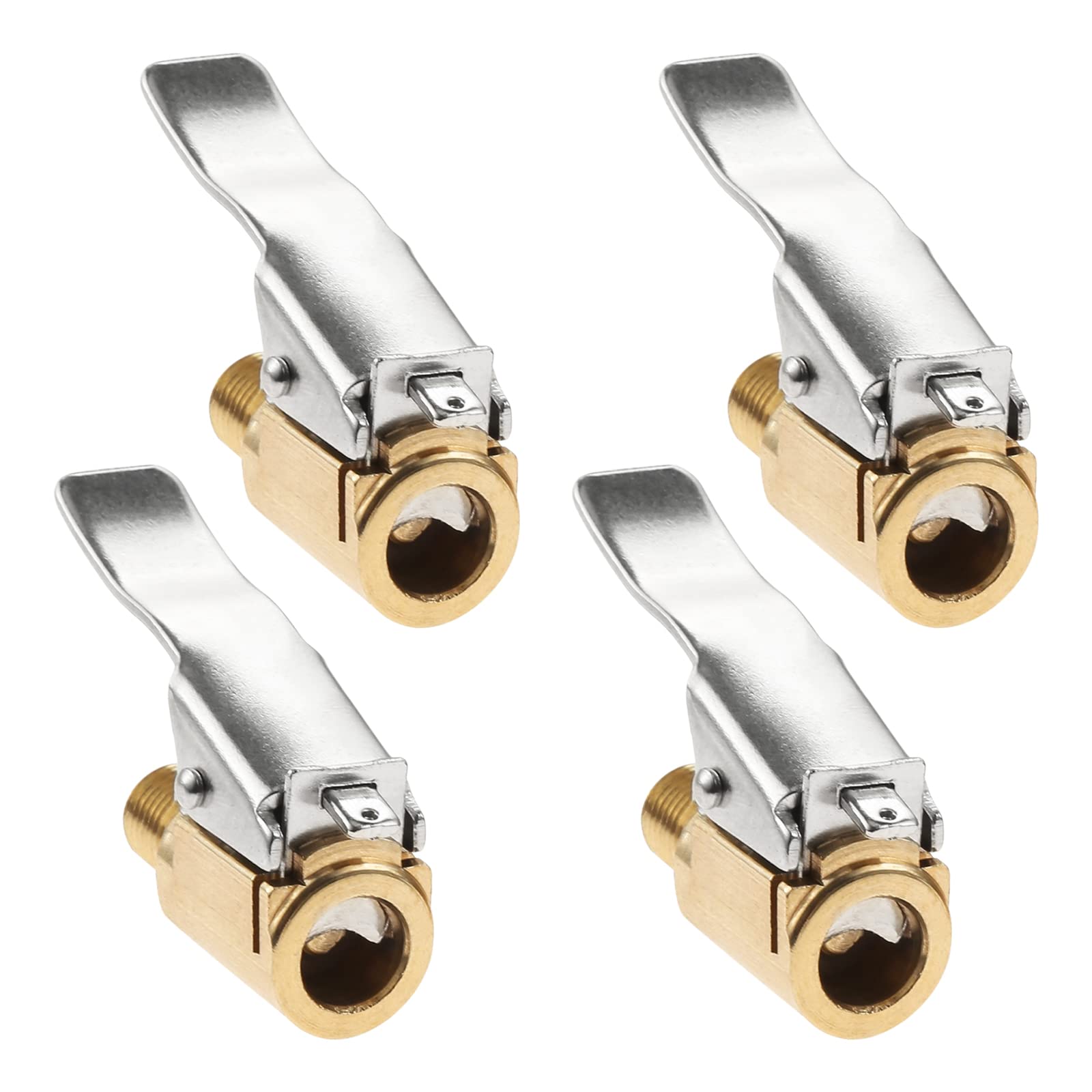 SURIEEN 4 Stück Autoventil Hebelstecker 8mm, Reifenfüllnippel Adapter Auto Ventilstecker Air Chucks Reifen Ventil Luftpumpe Clip Hebelstecker Autoventil Adapter für Reifenventile mit Ventilgewinde von SURIEEN