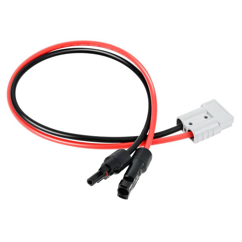 Surieen Solarstecker auf 50A Anderson Steckverbinder Kabel, 10AWG Stecker für Solarmodulkabel, Sonnenkollektor Kabel Verbinder-Kits für RV-Solargenerator tragbare Powerstation (60cm) von SURIEEN