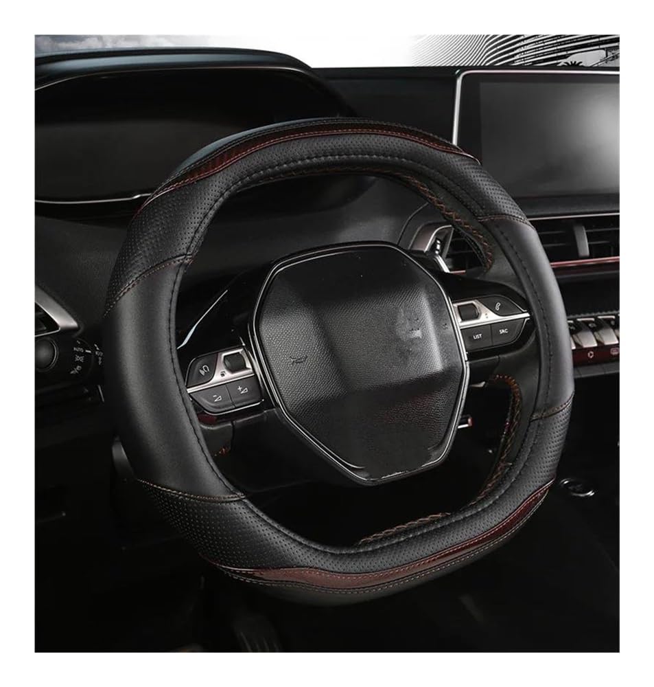 Auto-Lenkradabdeckung Auto Lenkradbezug Aus Mikrofaser-Leder, Atmungsaktiv Lenkradhüllen(C) von SUSHUANG