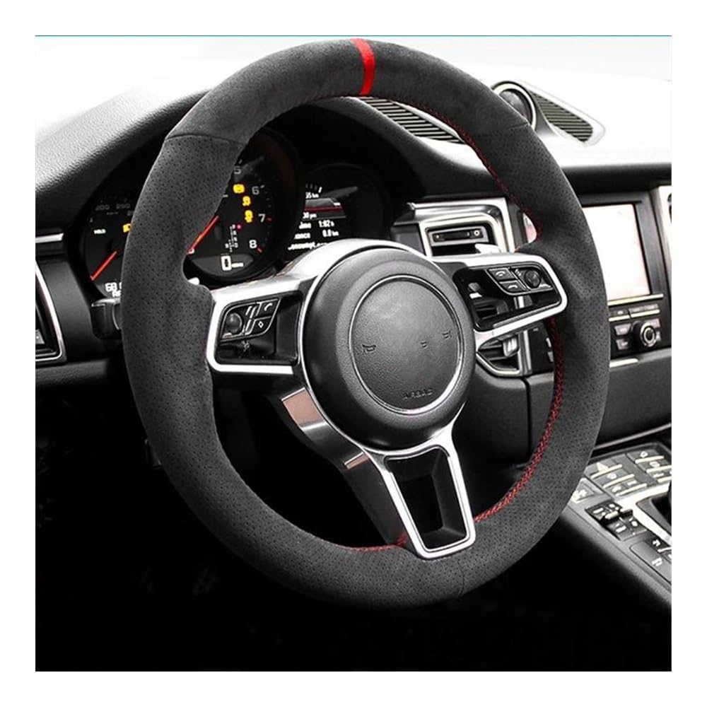 Auto-Lenkradabdeckung Auto-Lenkradbezug Für Taycan Für Cayenne Für Panamera 718 911 Handgenäht rutschfest Lenkradhüllen(1 UK) von SUSHUANG