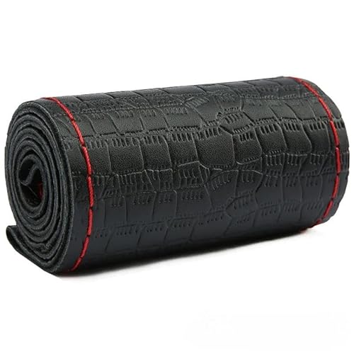 Auto-Lenkradabdeckung Echtes Leder DIY Flechtbezug Für Lenkrad Anti-Rutsch-Griffbezug Autozubehör Universal Auto Lenkradhülle Lenkradhüllen(B) von SUSHUANG