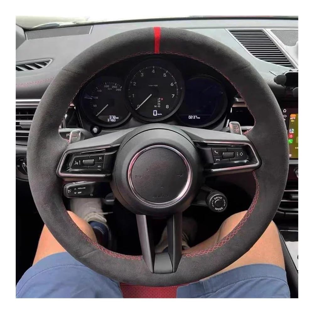 Auto-Lenkradabdeckung Für Taycan Für Boxste Für Panamera DIY Handgenähte rutschfeste Auto-Lenkradabdeckung Für Cayenne 718 971 Lenkradhüllen(09) von SUSHUANG