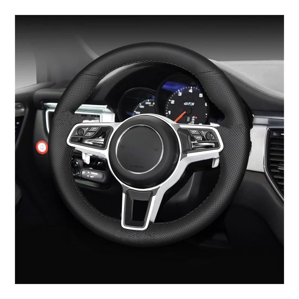 Auto-Lenkradabdeckung Leder Auto Lenkradbezug Für Taycan Für Cayenne Für Panamera 718 911 Teile Handgenäht Sportstil Lenkradhüllen(7) von SUSHUANG