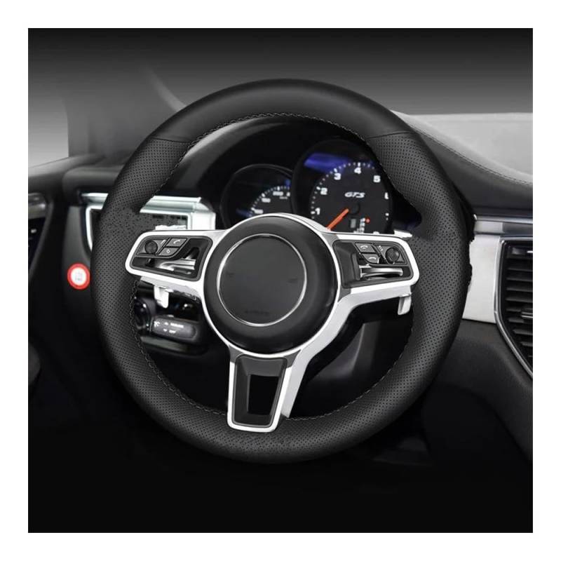 Auto-Lenkradabdeckung Leder Auto Lenkradbezug Für Taycan Für Cayenne Für Panamera 718 911 Teile Handgenäht Sportstil Lenkradhüllen(7) von SUSHUANG