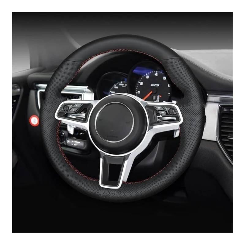 Auto-Lenkradabdeckung Leder Auto Lenkradbezug Für Taycan Für Cayenne Für Panamera 718 911 Teile Handgenäht Sportstil Lenkradhüllen(8) von SUSHUANG