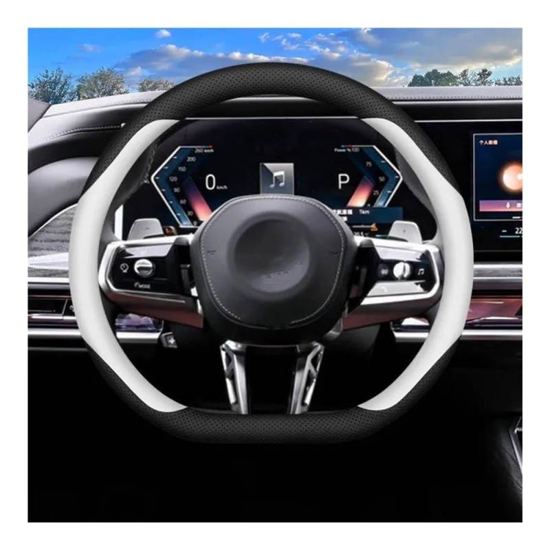 Auto-Lenkradabdeckung Leder-Lenkradbezüge Für Autos Für 2024 Für 525li 530 I5 735 740li Autozubehör Innenausstattung Auto-Lenkradbezüge Lenkradhüllen(G) von SUSHUANG
