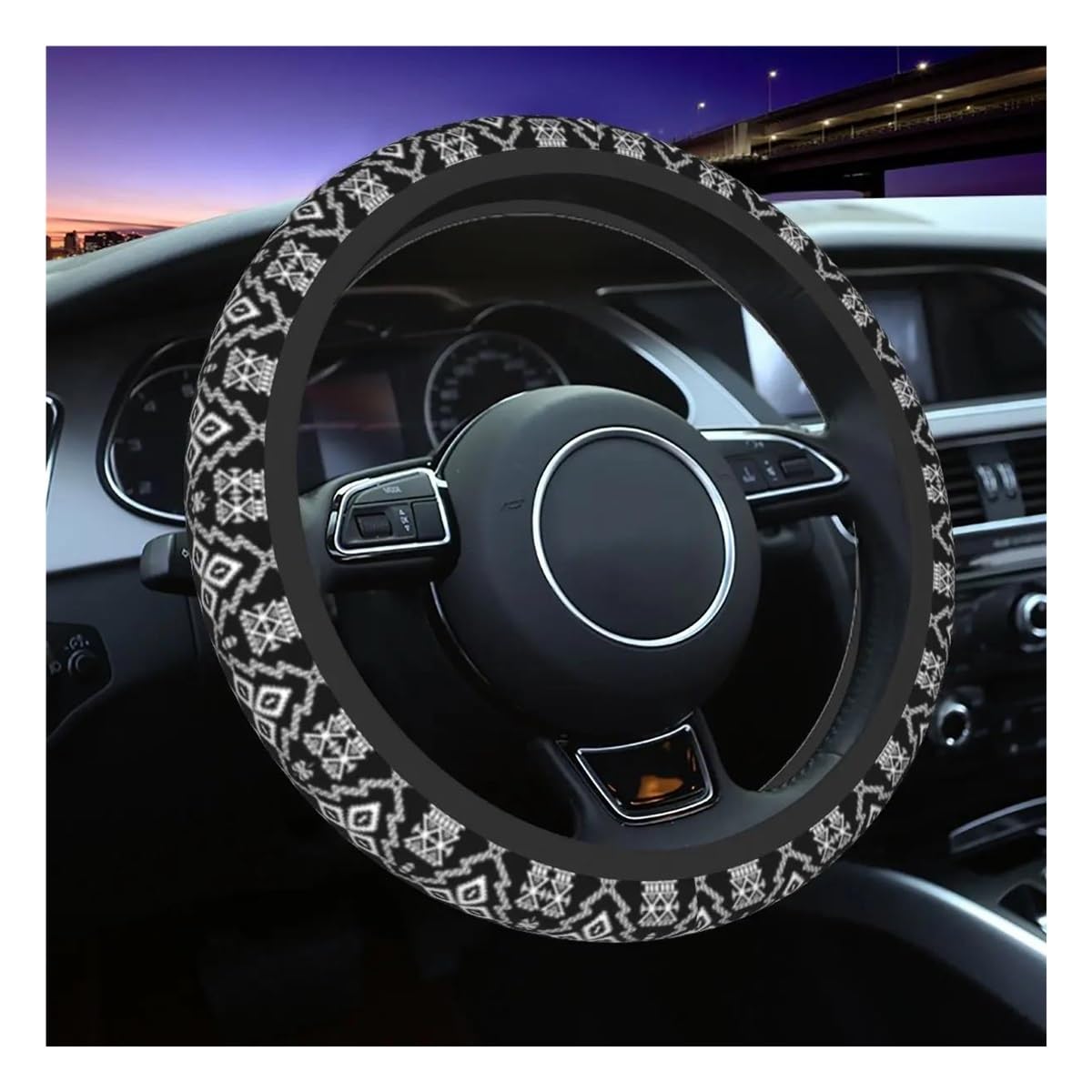 Auto-Lenkradabdeckung Lenkradbezüge Universal Soft Lenkradschutz Für SUV-Autozubehör Lenkradhüllen(6) von SUSHUANG