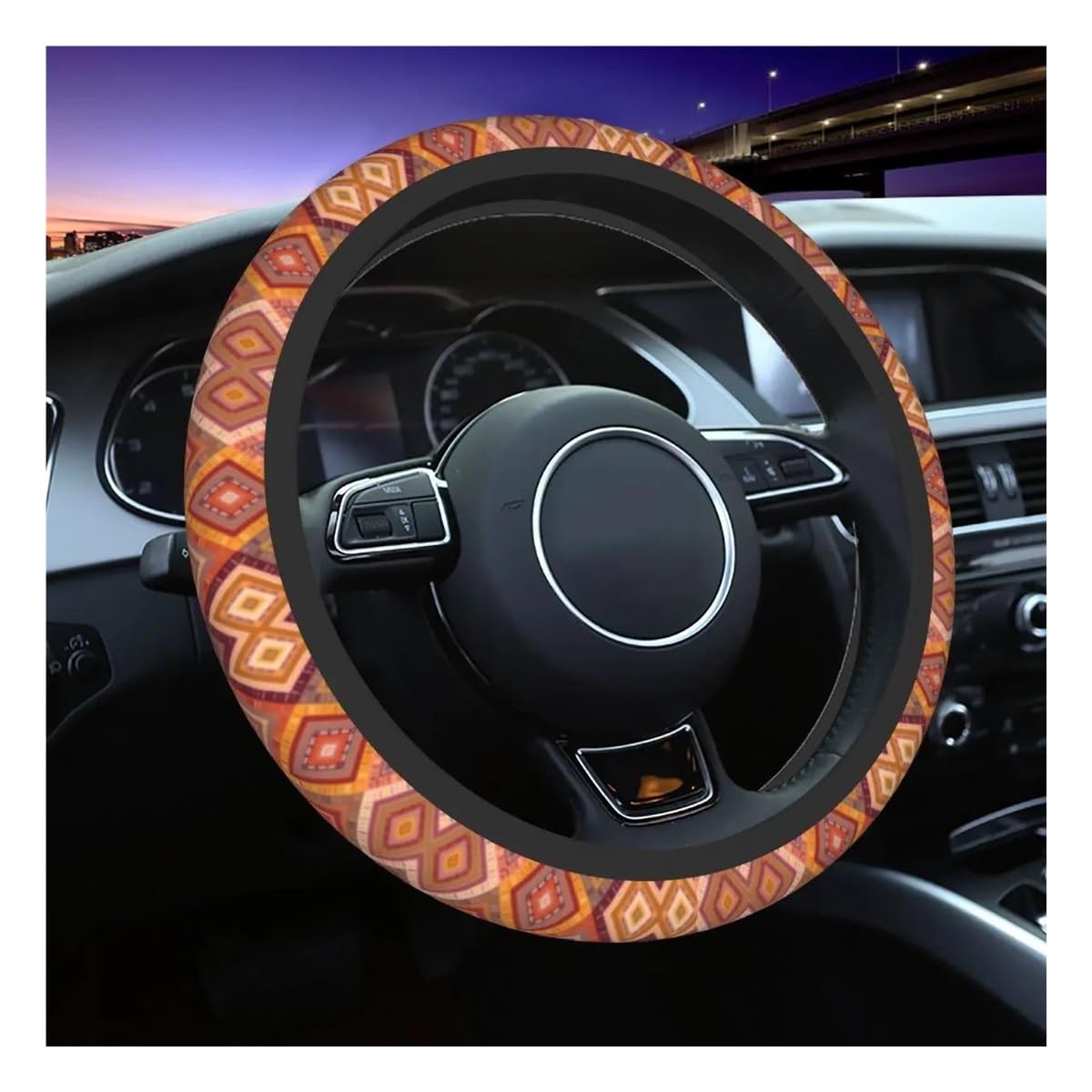 Auto-Lenkradabdeckung Lenkradbezüge Universal Soft Lenkradschutz Für SUV-Autozubehör Lenkradhüllen(8) von SUSHUANG