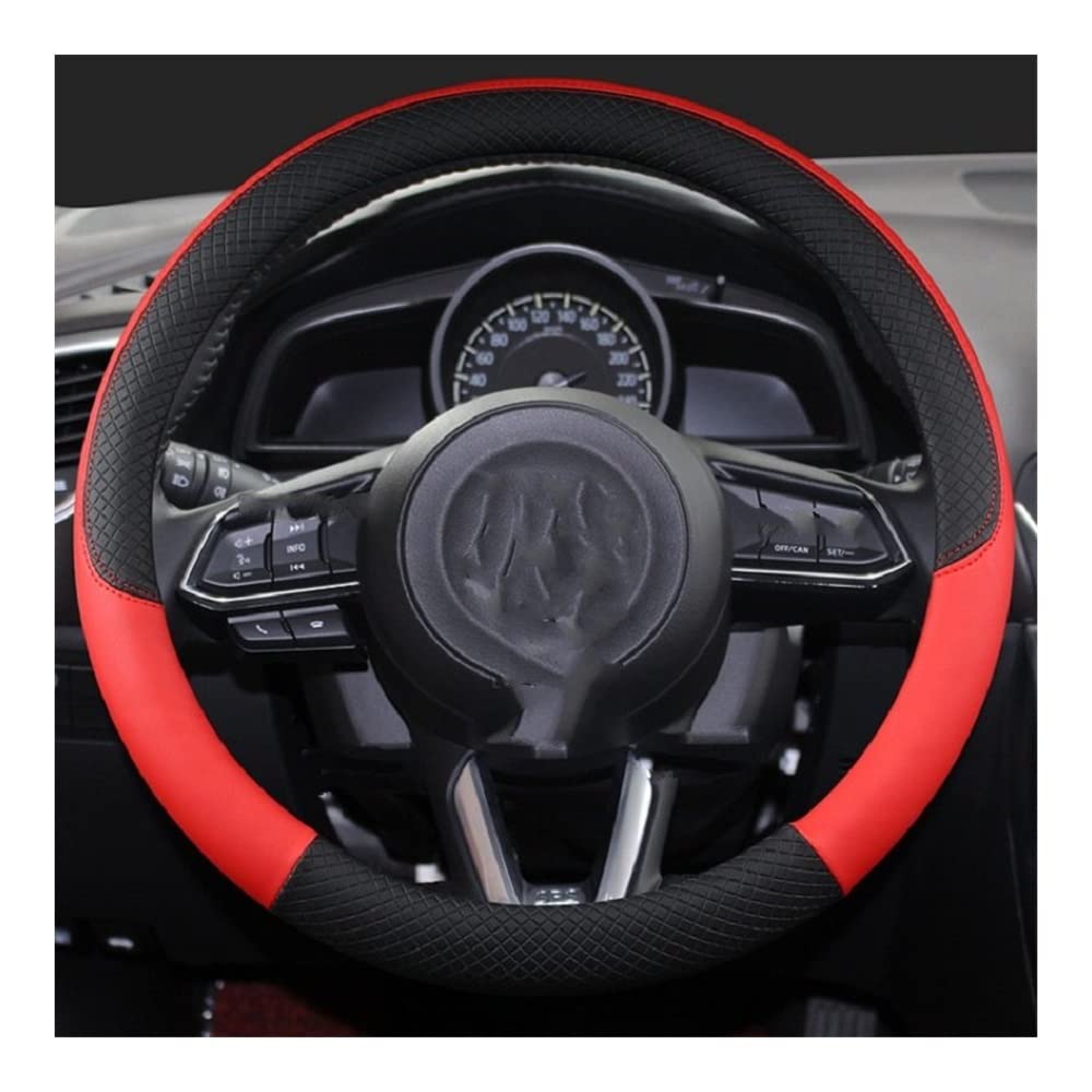 Auto-Lenkradabdeckung PU-Leder-Lenkradbezug Für CX-3 CX-4 CX-5 CX-7 CX-9 Für Mazda 3 Für Axela 6 Gh Gj Für Demio Anti-Rutsch Lenkradhüllen(6) von SUSHUANG