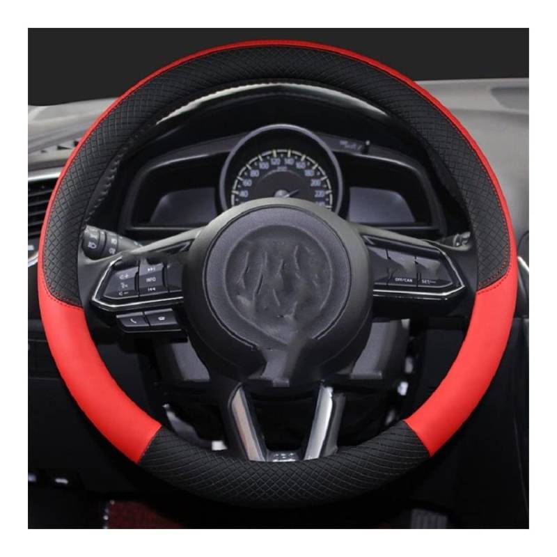Auto-Lenkradabdeckung PU-Leder-Lenkradbezug Für CX-3 CX-4 CX-5 CX-7 CX-9 Für Mazda 3 Für Axela 6 Gh Gj Für Demio Anti-Rutsch Lenkradhüllen(6) von SUSHUANG