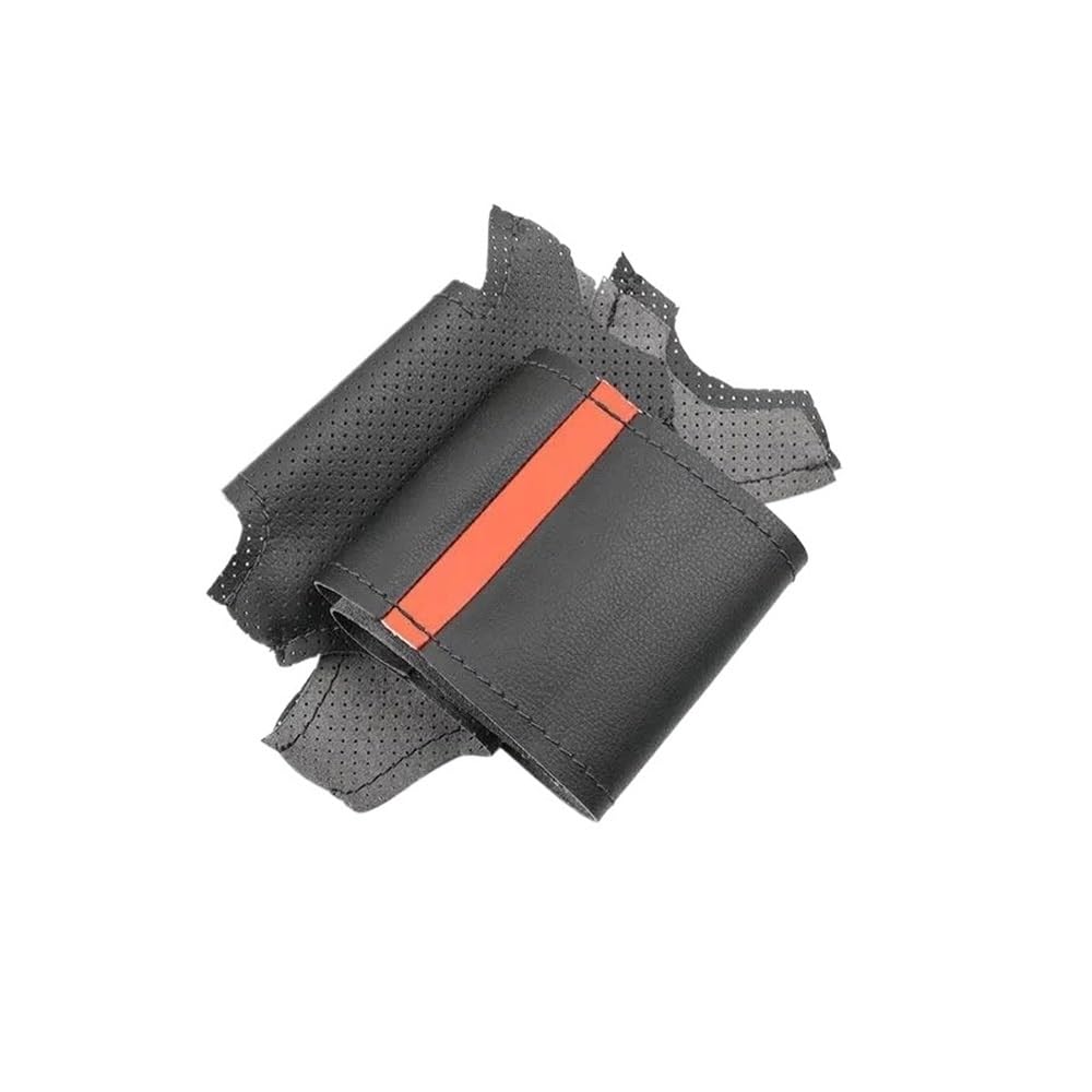 Auto-Lenkradabdeckung Perforieren Sie Leder-Auto-Lenkrad-Abdeckungs-Ordnung O-Form Für A3 S3 8Y A4 S4 B9 A5 S5 Q3 F3 Q5 FY SQ5 Q7 4M SQ7 Q8 SQ8 RSQ8 Lenkradhüllen(09) von SUSHUANG