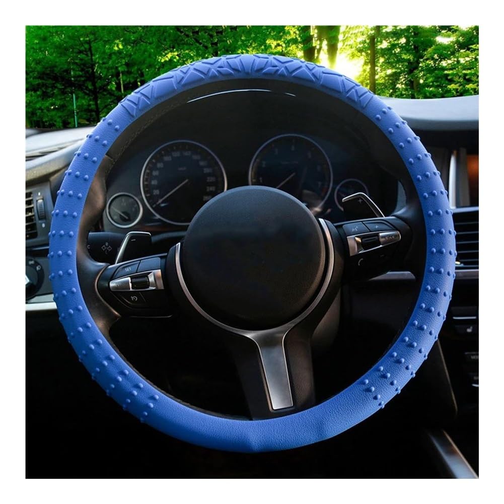 Auto-Lenkradabdeckung Silikon-Lenkradabdeckung Texturmuster rutschfest Autozubehör Innenraum Universelle Lenkrad-Schutzdekoration Lenkradhüllen(09) von SUSHUANG