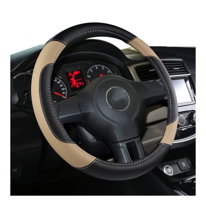 Auto-Lenkradabdeckung Universal Autozubehör Auto-Styling Lenkradabdeckung PU-Leder 37-38CM Autos Radabdeckungen Anti-Rutsch Atmungsaktiv Lenkradhüllen(1 UK) von SUSHUANG