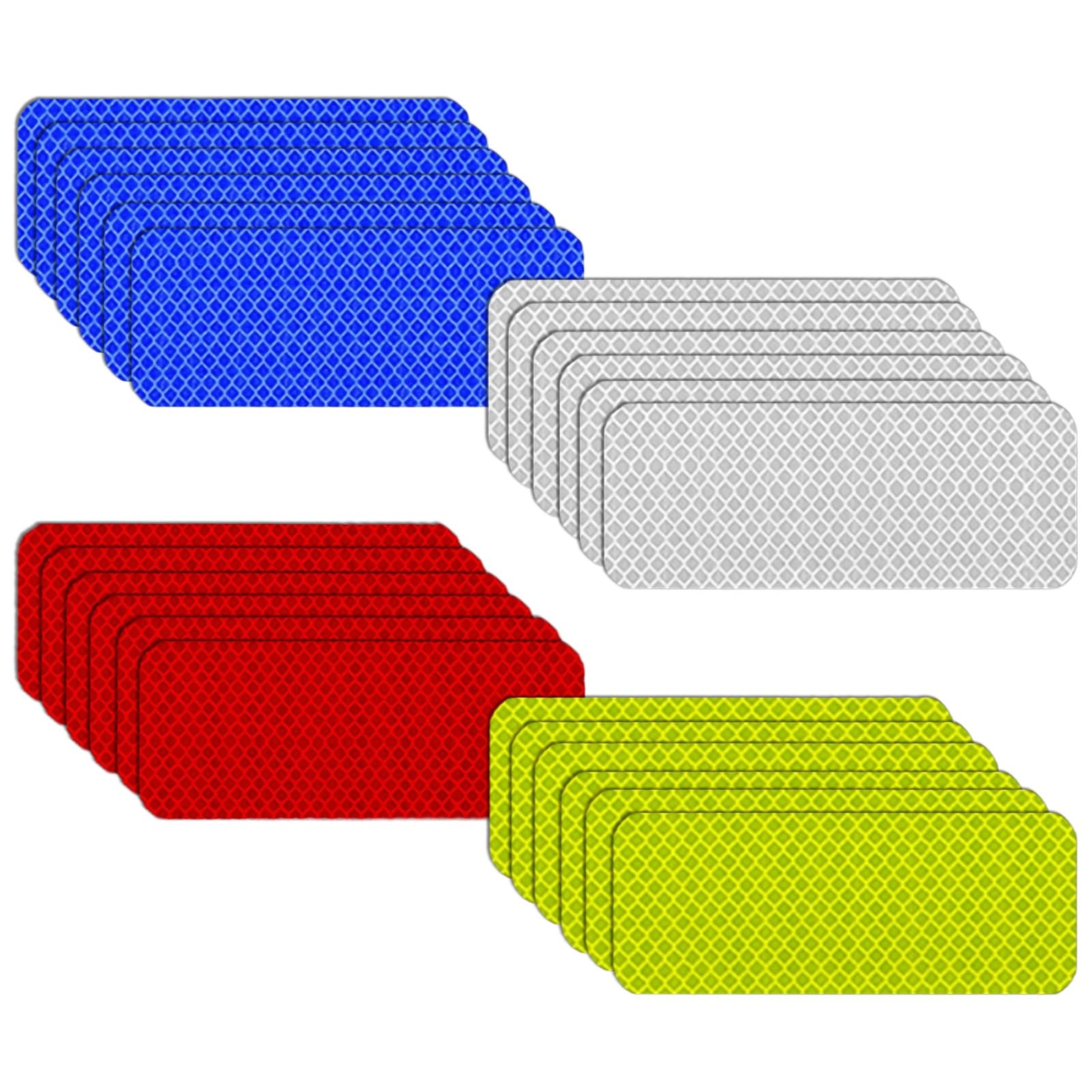 Reflektierendes Klebeband Warnband 4 Stück, 8 x 3 cm Warnung Reflektierende Aufkleber Selbstklebende Sicherheit Reflektorband für Fahrräder, Kinderwagen, Schulranzen, Rucksack, Roller, Helme Reflektierendes Klebeband Warnband 4 Stück, 8 x 3 cm Warnung Reflektierende Aufkleber Selbstklebende Sicherheit Reflektorband für Fahrräder, Kinderwagen, Schulranzen, Rucksack, Roller, Helme von SUWIWKKOA